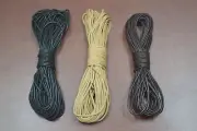 3 CORDS - 30 METERS BLACK & BROWN LEATHER BEADING CORD STRING 1.5MM #F-1135