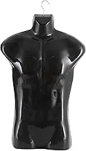 Generic Male Mannequin Hanger Stand Torso Dress Form for Retail Shows Shop Malls Window, Black
