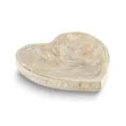 Large White Mango Wood Heart Tray