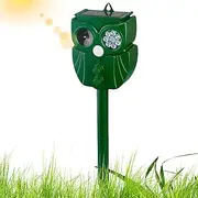 Pokronc Solar Ultrasonic Animal Repeller | Solar Operated Rabbit Repeller for Yard | with Motion Detection Alarm, LED Flash Light, Easy Installation for Outside, Landscape, Lawn, Yard, Farm