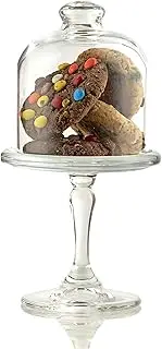 The Buybox Glass Mini Cake Stand with Dome Cover, Small Cupcake Stands with Lids
