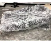 NSW Leather Weighted Mongolian Sheepskin Blanket in Grey