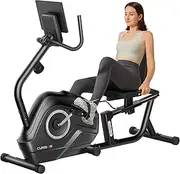 [CURSOR FITNESS] Recumbent Exercise Bike, Stationary Bikes for Home with Adjustable Seat, 16-Level Magnetic Resistance Recumbent Exercise Bike for Home Gym Cardio Workout Training