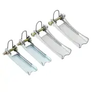 4Pcs Replacement Hooks Latch 2 Size, for Clevis Hook Trailer, Silver Tone