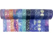12 Rolls Washi Tape Celestial Stars Planets Junk Journal Crafts Art Scrapbooking