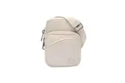 Lacoste Angy Small Grain Leather Shoulder Bag (White) (One Size)
