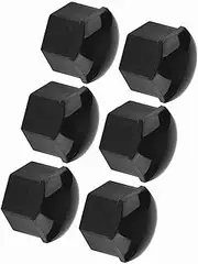 POENVFPO 20 Pcs Wheel Screw/Fastener Lug Nut Cover Cap with Removal Tool for 17mm Lug Nut (Black)
