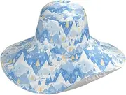 [Yoogain] Mountain Light Blue Foldable Woman Hats for Vacation Accessories Decorative Wide Brimmed hat for Ladies Vacation Must sombreros de Mujer para el sol, Mountain Light Blue, One Size