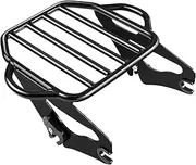 Benlari Gloss Black Detachable Luggage Rack 2-Up Mounting Rack Compatible for Harley Touring Road King Street Electra Glide 2009-2023 2021 2020 2019 2018 2017 2016 2015 2014 2013 2012 2011 2022