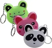 BUTIFULSIC 3pcs Cute Animal Keychain Tape Measure Retractable Body Measuring Tape for Home Office Supplies Lightweight Design with Safe Edges for Seamstress and Crafting Needs