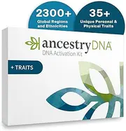 AncestryDNA + Traits Genetic Test Kit: Personalized Genetic Traits | DNA Ethnicity Test | Find Relatives | Origins & Ethnicities | Family History | Complete DNA Test | 2300 Regions | Ancestry Reports