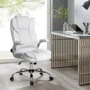 Artiss Gaming Office Chair Executive Computer Chairs PU Leather Seating White