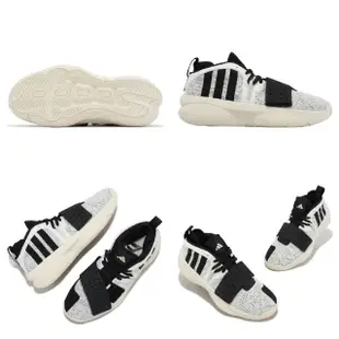 【adidas 愛迪達】籃球鞋 DAME 8 EXTPLY 男鞋 白 黑 緩震 里拉得 愛迪達(ID5678)