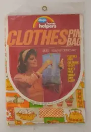 Vtg Magla Home Helpers Clothes Pin Bag #30 Cleaning Cady Cloth Patchwork 1987