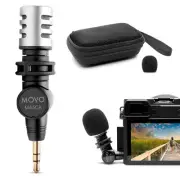 Movo MA5CA Mini 3.5mm TRS Omnidirectional Microphone for Cameras and Recorders