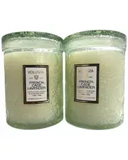 Voluspa Pack of 2 French Cade & Lavender Mini Tall Jar Candles