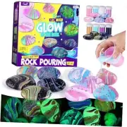 2 in 1 Rock Painting Art Kit - Glow in The Dark Glow In the Dark Rock Kit