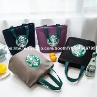 在飛比找Yahoo!奇摩拍賣優惠-現貨熱銷-星巴克手提袋STARBUCKS 星巴克帆布手提袋拉