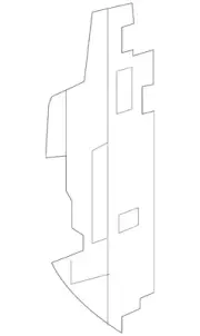 Genuine GM Radiator Air Baffle (Side) 23130103
