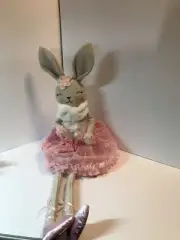 Easter Spring Soft Ballerina Bunny Shelf Sitter