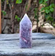 Lepidolite, Pink Tourmaline, Smoky Quartz, Cleavelandite Obelisk, "Unicorn" XS
