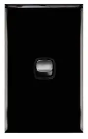 HPM EXCEL 1-GANG ROCKER SWITCH 10A 240V 1-Pole 2-Way Vertical, Flush Mount BLACK