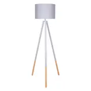 Adjustable Height Arc Floor Lamp Antique Brass Shade