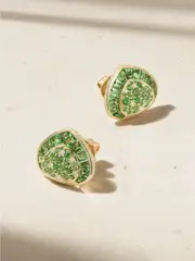 [Marina B] Marina B - Dora 18-karat Gold, Tsavorite And Diamond Earrings - Green - One size One size Green