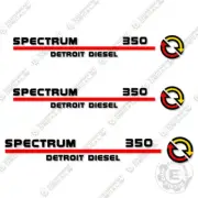Fits Detroit Diesel 350 Decal Kit - Spectrum 350 Generator - 7 YEAR 3M VINYL!