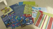ROCKETS OUTER SPACE Scrapbook Papers, Stickers, Tags, Cutouts 12X12 NEW Vintage