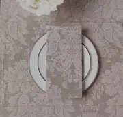 4 Pc Set Waterford Berrigan 13" x 19" Placemats Linens Silver NWT FREE SHIPPING
