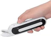Pomya Cordless Electric Scissors for Cutting Fabric Crafting Cardboard, Mini Portable Shears Tool for Sewing Cutter Carpets Leather Rubber Paperboard, Ergonomic Handle Battery Powered (Black)