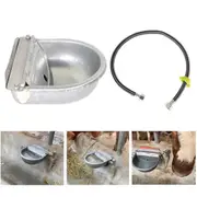 Water Trough Bowl Waterer Drinking Horse Sheep Dog Auto Stainless Float Valve