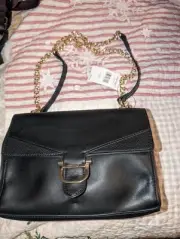 New With Tags nine west shoulder bag black Double Chain Strap Retail $79.00