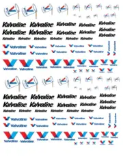1/64 Valvoline Oil WaterSlide Decals MADE IS THE USA