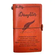 Engraved Leather Journal Notebook Diary Custom Message Quotes Gift Anniversary Birthday Graduation