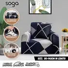 SOGA 1-Seater Checkered Sofa Cover Couch Protector