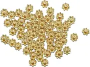 Tadill 200Pcs Snowflake Spacer Beads Loose Charm Beads Loose Beads Kit for Jewelry Making, Gold