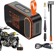 Car Air Compressor Tire Inflator - 130PSI Motorcycle Air Pump,Electric High Voltage Wireless Automotive Inflation Device Cordless For Motorbike