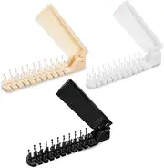 3 Piece Folding Hair Combs, Travel Brush for Women, Foldable Pocket Comb, Anti-Static Double-Sided Compact Hair Comb for All Hair Types Women Men
