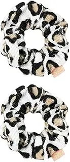 The Vintage Cosmetic Company, Microfiber Hair Scrunchies Leopard Print Design 2 Set