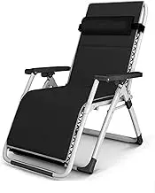 Lightweight Folding Chair, Reclining Balcony Garden Lounge Chair, Office Lunch Bed, Outdoor Travel Beach Camping Sun Lounger, Adjustable Headrest, Detachable Cotton Pad, Lightweight, Load 200kg