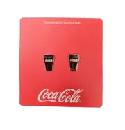 Coca Cola Couture Kingdom - Coke Glass Stud Earrings White Gold