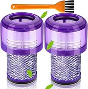 [Bibemorol] Filter for Dyson V12, Replacement Filters for Dyson Vacuum Cleaner V12 Detect Slim Absolute Motorhead Total Clean Extra Fluffy, Washable Hepa Filter V12 Replace Parts # DY-971517-01 (2 Pack)