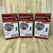 Simple Living 300 Universal Light Clips Christmas 4 Gutters Shingles Tile 3 Box