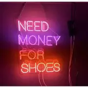 Need Money for Shoes Acrylic 22" Neon Sign Lamp Light Shop Wall With Dimmer LE