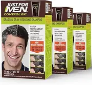 Just For Men Control GX Grey Reducing Shampoo, Gradual Hair Color for Stronger and Healthier Hair, 4 Fl Oz - Pack of 3 (Packaging May Vary)