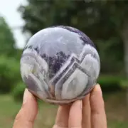 Natural Dream Amethyst Carved Ball Reiki Crystal Sphere Christmas gift XQ2875