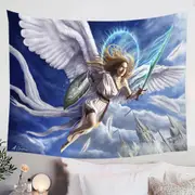 Fantasy Art Archangels Charge Tapestry