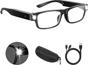 NZQXJXZ 300% Magnifying Glasses with Light, USB Rechargeable LED Lighted Magnifying Eyewear, Hands-Free Head Magnifier Eyeglasses for Close Work, Hobbies, Reading, Craft